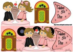 Rock Around the Clock Birthday Card 50's Style