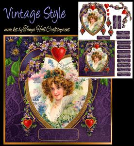 Vintage Valentine's Birthday Mother's Day Mini Kit