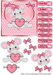 Little Mouse Valentine's Day Quick Card