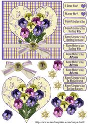 Pansy Mother's Day / Valentine's Day Quick Card