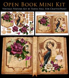 Vintage Perfume Open Book Mini Kit