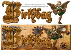Fantasy Steampunk Fairy Large Dl Card