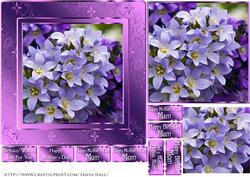 Purple Floral Birthday / Mother's Day Quick Card