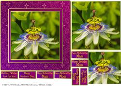 Passion Flower Mother's Day or Birthday Quick Card