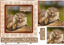 Laughing Otter Quick Card, Birthday / Father's Day