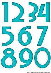 Birthday Numbers to Match the Cute Long Dl Card