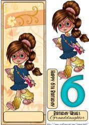 Cute as a Button Long Dl Birthday Card