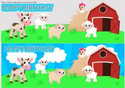 Jolly Farm Children's Large Dl Quick Card