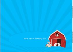 Jolly Farm Birthday Large Dl Insert