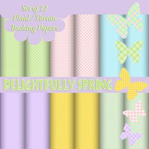 Delightfully Spring 12 Tartan/plaid Backgrounds