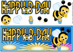 Bee Birthday Large Dl Fun Quick Card