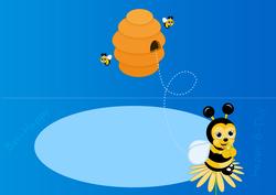 Bee Birthday Children's Large Dl Insert