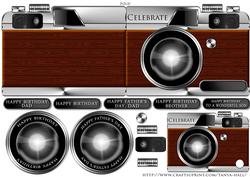 Camera Shaped Birthday / Father's Day Card