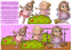 Ballerina Fun Long Dl Birthday Card
