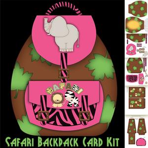 Jungle Fun Backpack Shaped Card Kit