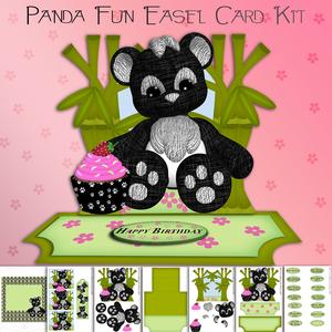 Fun Panda Shaped Easel Card Kit