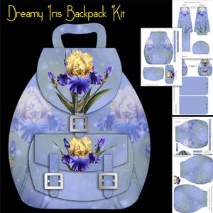 Dreamy Iris Backpack Card / Bag Kit