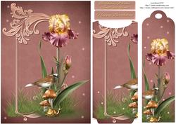 Pretty Iris Bookmark Quick Card