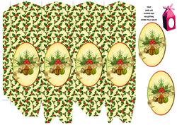 Holly Berries Christmas Pyramid Box