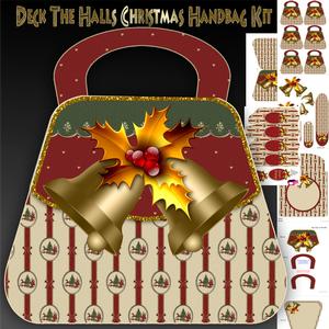 Deck the Halls Christmas Handbag Card Kit