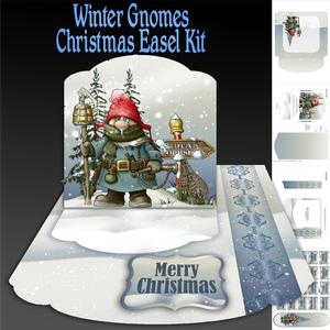 Winter Gnomes Christmas Easel Topper Kit