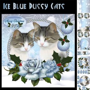 Ice Blue Pussy Cat Card Kit
