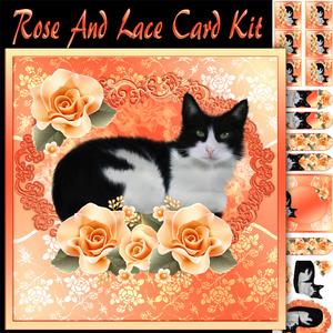 Lace and Rose, Cat Card Kit