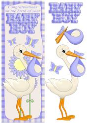 Baby Boy Stalk New Baby Large Dl Card