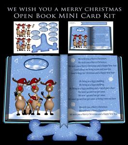 We Wish You a Merry Christmas Reindeer Trio Mini Book Card K