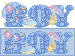 Cute Large Dl Baby Boy Quick Card