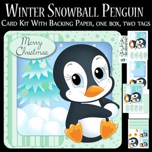 Snowball Penguin Quick Card Kit