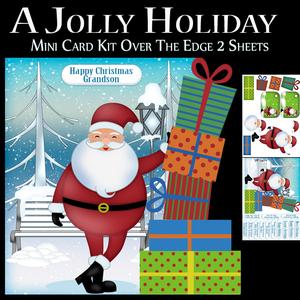 A Jolly Holiday Santa Mini Card Kit Over the Edge