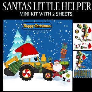Santa's Little Helper Mini Card Kit with Jcb Digger