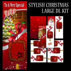 Stylish Christmas Greeting Card Large Dl