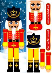 Nutcracker Christmas Step by Step Large Dl Card