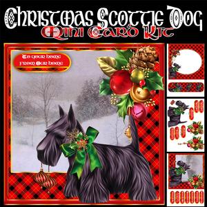 Christmas Scottie Dog Mini Card Kit