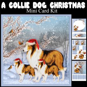 A Collie Dog Christmas Mini Card Kit