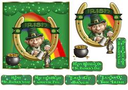 St. Patrick's Day Mini Card with Leprechaun