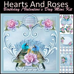 Hearts & Roses Mini Kit, Valentine, Mother's Day, Birthday