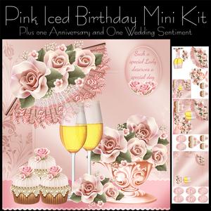 Pink Iced Birthday, Wedding, Anniversary Mini Kit