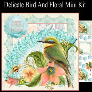 Delicate Peach with Bird Birthday / Mother's Day Kit