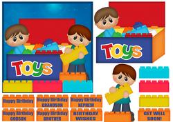 Building Block Birthday Card Sheet