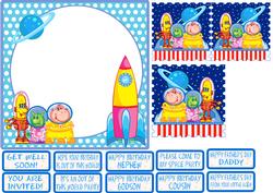 Alien Trio Children's Insert to Match Card