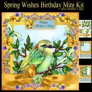 Spring Wishes Butterfly and Bird Mini Kit