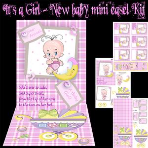 New Baby Mini Easel Card Kit