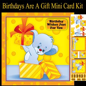 Birthdays Are a Gift Mini Card Kit