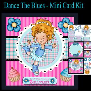 Dance the Blues Mini Birthday Card Kit