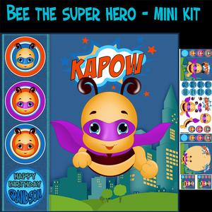 Bee a Super Hero Birthday Card Mini Kit