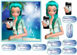 Teenage Selife Mobile Phone Birthday Quick Card