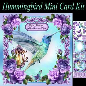 Hummingbird (watercolour) Mini Card Kit